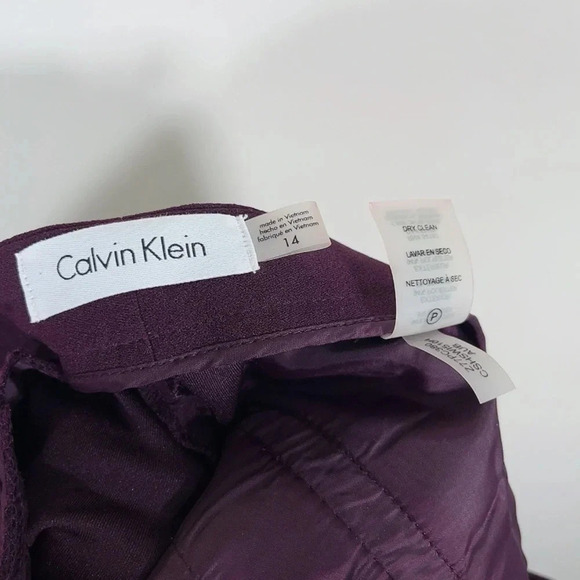 🌟✨2 for $20 ✨🌟 Calvin Klein Purple Zip Pocket Trouser - Picture 7 of 13